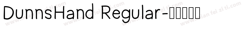 DunnsHand Regular字体转换